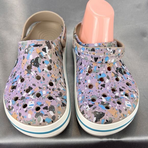 Crocs Crocband Clogs Splatter Paint Slip On Shoe Women's 11 Lilac Classic Summer - Picture 8 of 17